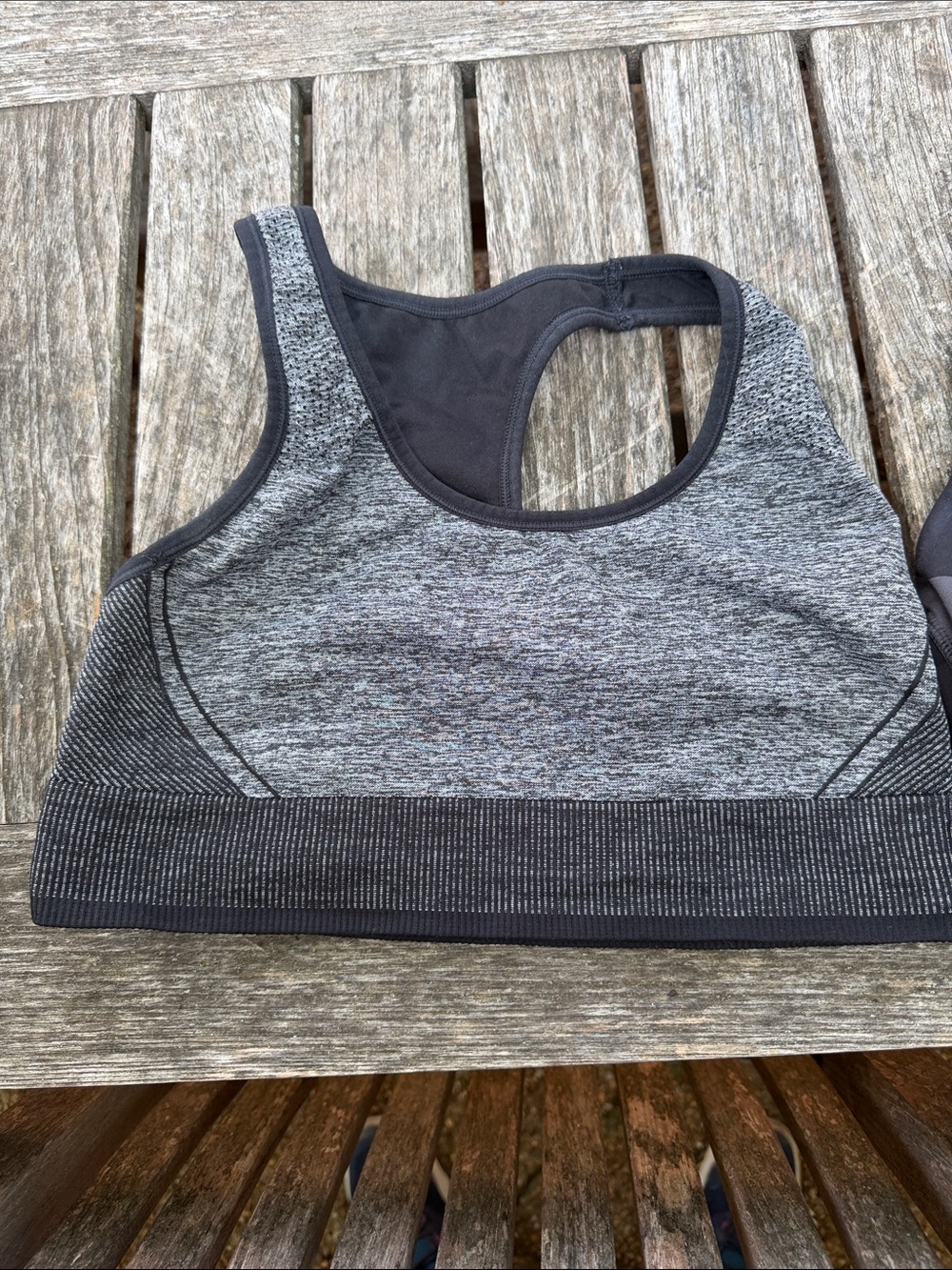 Gray Camo and Heather Gray Women’s Sports Bras - Picture 2 of 8